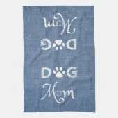 Blue Burlap Dog Ma Kitchen Towel Theedoek (Verticaal)