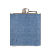 Blue Burlap Dog Mam Flask Heupfles (Achterkant)