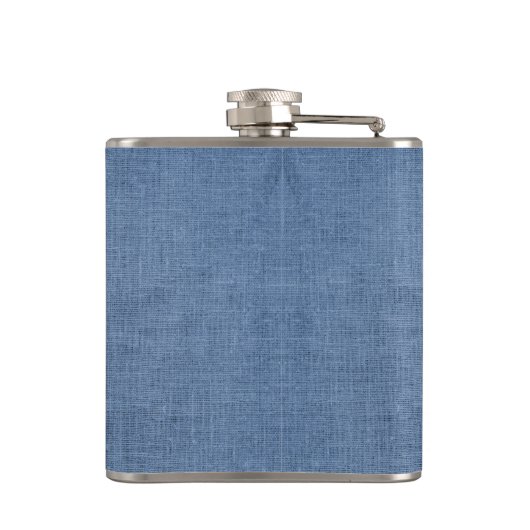 Blue Burlap Dog Mam Flask Heupfles (Achterkant)