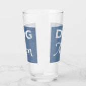 Blue Burlap Dog Mam Glass Cup Glas (Rechts)