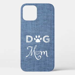 Blue Burlap Dog mam iPhone Case