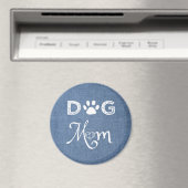 Blue Burlap Dog Mam Magnet (Insitu (Vaatwasser))