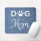 Blue Burlap Dog mama Muismat (Met muis)