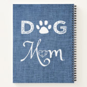 Blue Burlap Dog mama Notitieboek (Achterkant)
