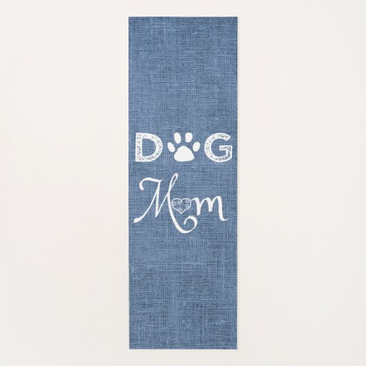 Blue Burlap Dog mama Yoga Mat (Voorkant)