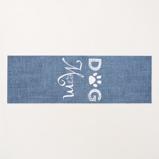 Blue Burlap Dog mama Yoga Mat (Voorkant (horizontaal))