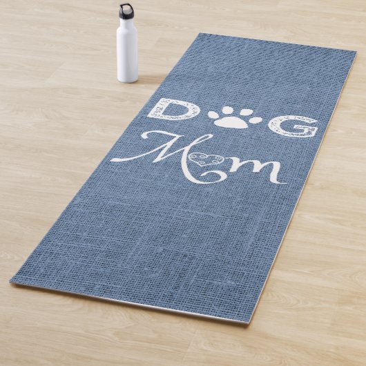 Blue Burlap Dog mama Yoga Mat (In situ)