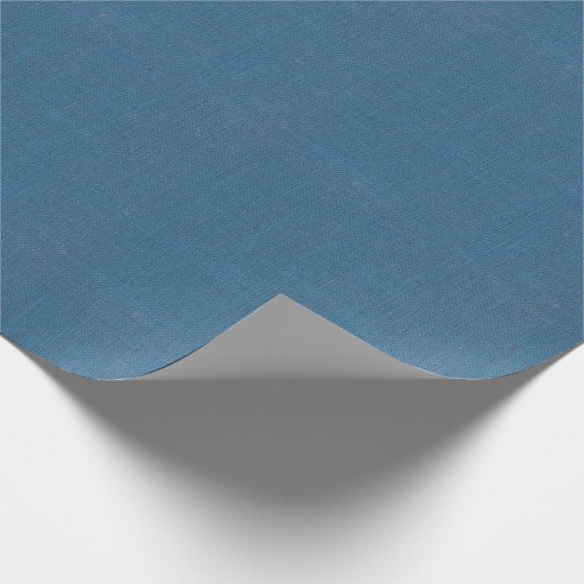 Blue Burlap Texture Cadeaupapier (Hoek)