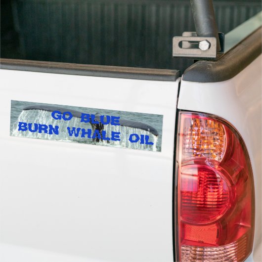 BLUE BURN WHALE OLIE BUMPERSTICKER (Op Truck)