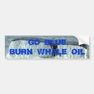 BLUE BURN WHALE OLIE BUMPERSTICKER