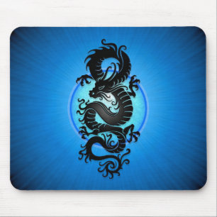 Blue Burst Chinese Dragon Muismat