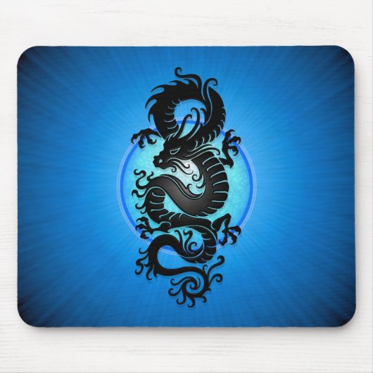 Blue Burst Chinese Dragon Muismat (Voorkant)
