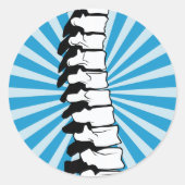 Blue Burst Spine Stickers (Voorkant)