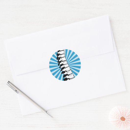 Blue Burst Spine Stickers (Envelop)