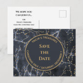 Blue Business Holiday Event Save the Date Briefkaa Feestdagenkaart (Voorkant / Achterkant)