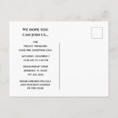 Blue Business Holiday Event Save the Date Briefkaa Feestdagenkaart (Achterkant)