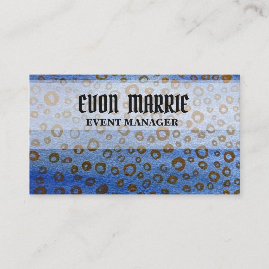 Blue Business-Kaart Visitekaartje (Voorkant)