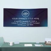 Blue Business Logo Modern Professional 6'-banner Spandoek (Beurs)
