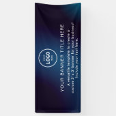 Blue Business Logo Modern Professional 6'-banner Spandoek (Verticaal)