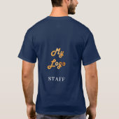Blue business logo personeelslid t-shirt (Achterkant)