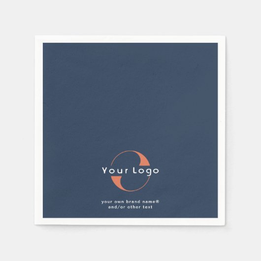 Blue Business logo + tekst Bedrijfsmerk Modern Servet (Voorkant)