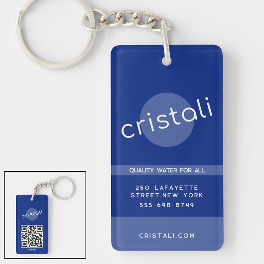 Blue Business sleutelhangers minimalistisch clean 