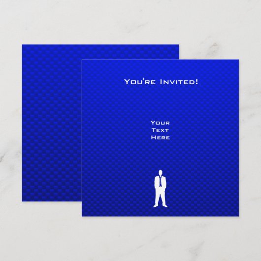 Blue Business Suit Kaart (Voorkant / Achterkant)