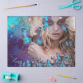 BLUE BUTERRFLY Beauty in Natuur-weefselpapier Tissuepapier (Craft)