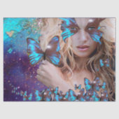 BLUE BUTERRFLY Beauty in Natuur-weefselpapier Tissuepapier (Voorkant)