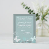 Blue Buttefly 4x5 Flat Wedding Dank u kaart (Staand voorkant)