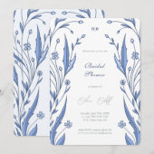 Blue Buttercup Bridal Shower Kaart (Voorkant / Achterkant)