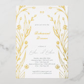 Blue Buttercup repetitie diner Folie Uitnodiging (Voorkant)