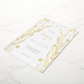 Blue Buttercup Wedding Folie Uitnodiging (Gedraaid)