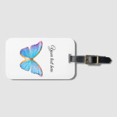 BLUE BUTTERFLES-Bagagelabel personaliseren Bagagelabel (Voorkant (horizontaal))