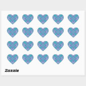 Blue Butterflies Abstract Hart Sticker (Vel)