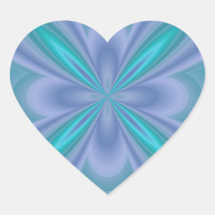 Blue Butterflies Abstract Hart Sticker