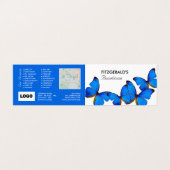 Blue Butterflies, Beauticion, Loyalty Card Visitekaartje (Buitenkant ongevouwen)