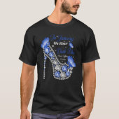 Blue Butterflies High Hiel Human Trafficking Preve T-shirt (Voorkant)