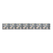 Blue Butterflies in a White Rose Garden Grosgrain Lint (Voorkant)