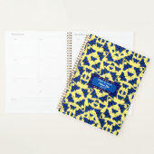 Blue Butterflies in Fun Playful Pattern on Yelow Planner (Display)