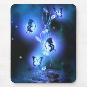Blue Butterflies Mousepad Muismat