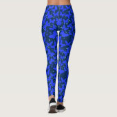 Blue Butterflies Pattern C01.b Dblue BG Leggings (Achterkant)