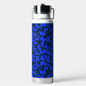 Blue Butterflies Pattern C01.b Dblue BG Waterfles (Achterkant)