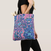 Blue Butterflies Psychedelic Dream Tote Bag (Dichtbij)