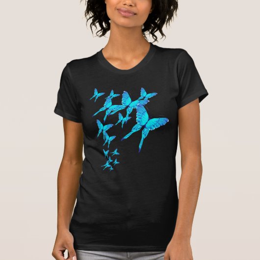 Blue Butterflies T-Shirt (Voorkant)