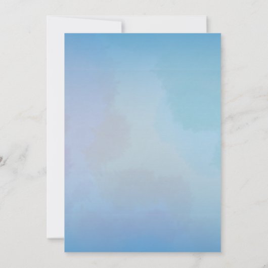 Blue Butterflies verjaardagsfeestje uitnodiging (Achterkant)