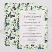  Blue Butterflies Vrijgezellenfeest Kaart (Voorkant / Achterkant)