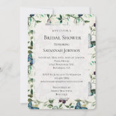  Blue Butterflies Vrijgezellenfeest Kaart (Voorkant)