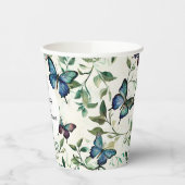  Blue Butterflies Vrijgezellenfeest Papieren Bekers (Links)