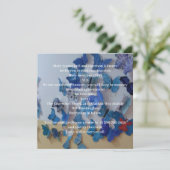 Blue Butterflies Wedding Invitation Kaart (Staand voorkant)